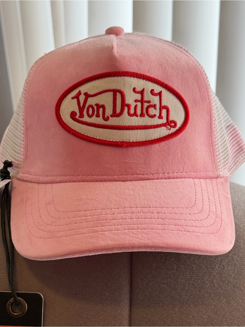Von Dutch Pink Velvet Trucker